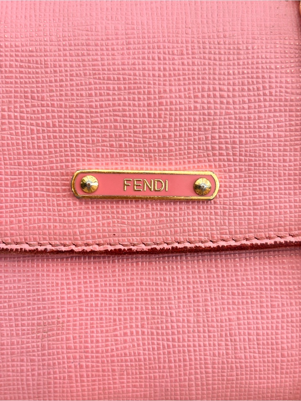 FENDI Pink Leather "Crayons" Pochette / Clutch Wallet W/ COA - Picture 2 of 15